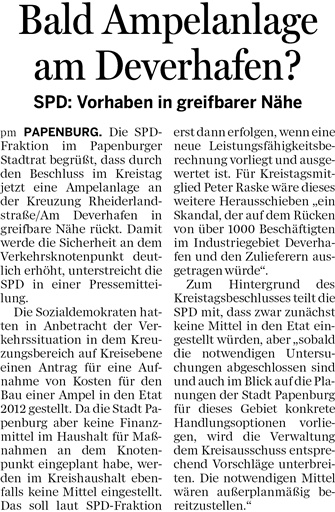 2012-03-14 Bald Ampelanlage  Am Deverhafen