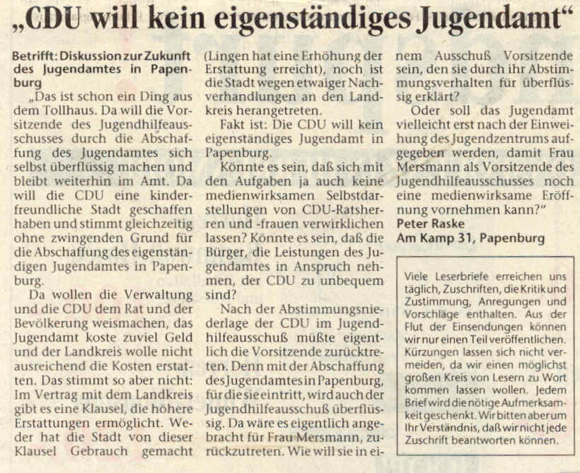 EZ 95-02-09 Jugendamt Leserbrief