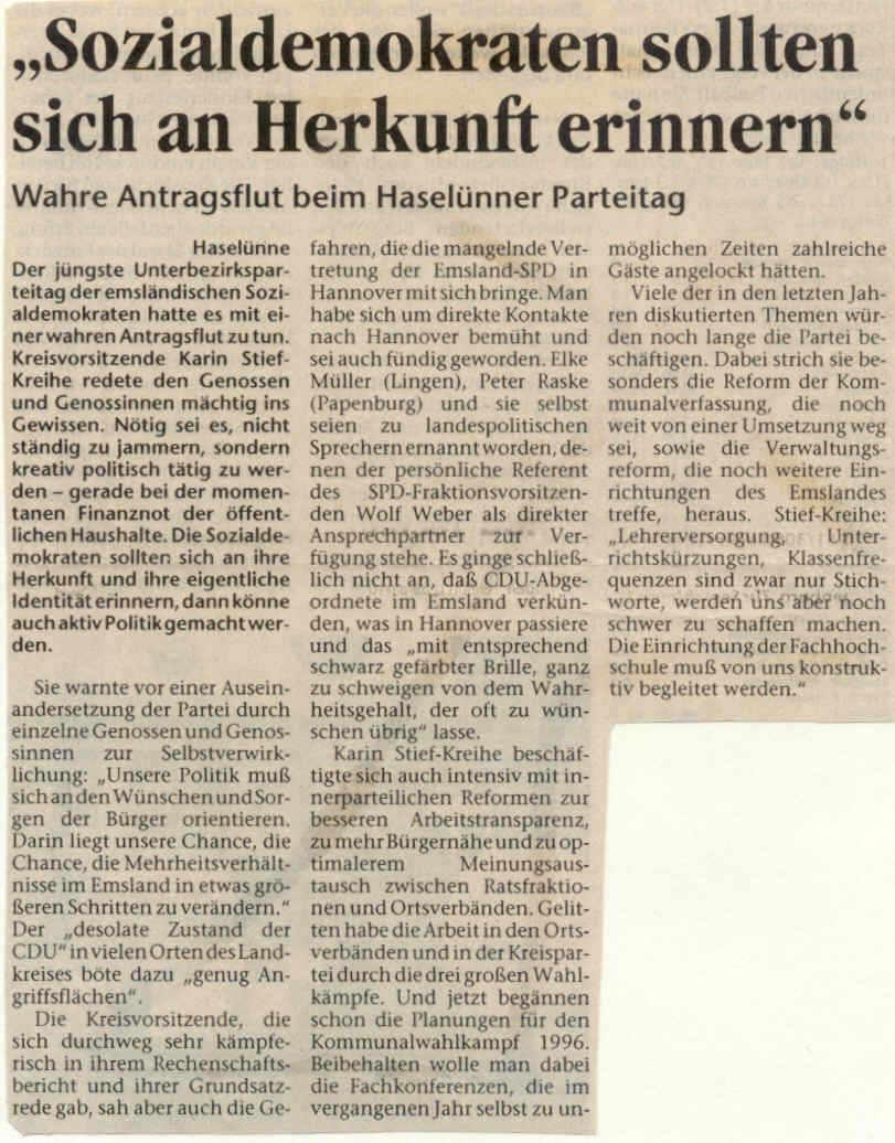 EZ 95-03-28 SPD-Parteitag