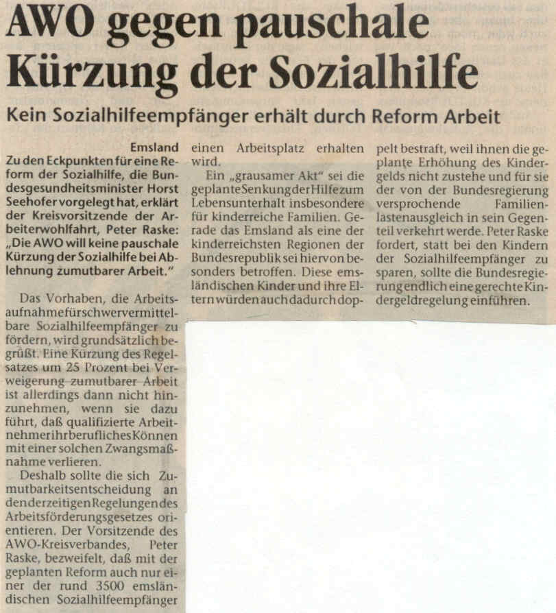 EZ 95-04-28 AWO Sozialhilfe